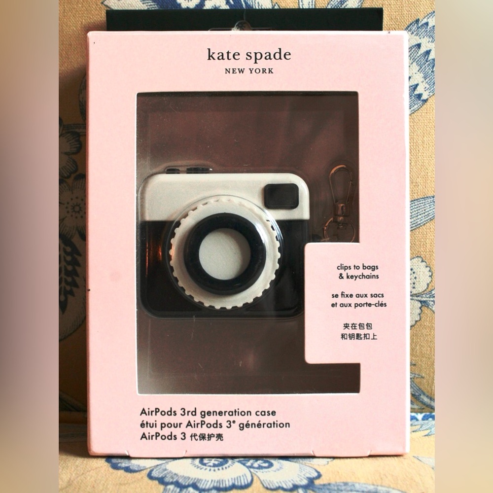 kate spade Black and White Camera Key Holder